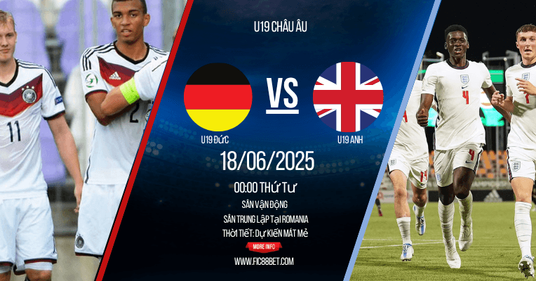 Nhận định U19 Đức vs U19 Anh