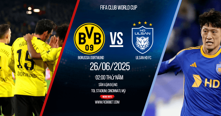 soi kèo Borussia Dortmund vs Ulsan HD