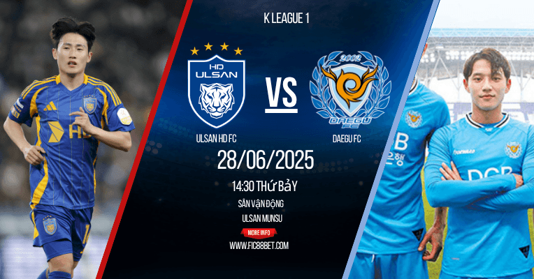 soi kèo Ulsan HD và Daegu