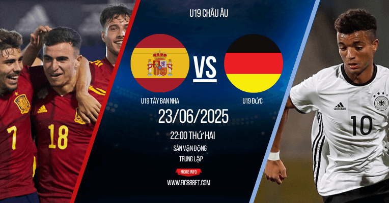 Soi kèo u19 tây ban nha vs u19 đức