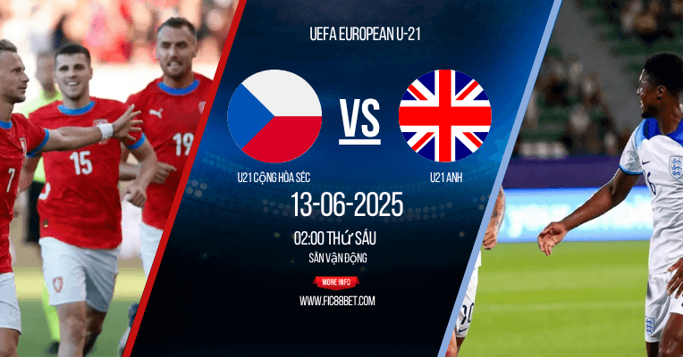 Soi kèo u21 cộng hòa séc vs u21 anh