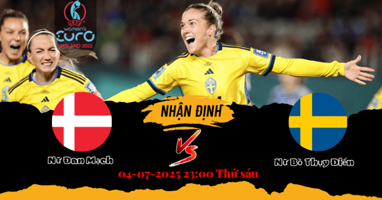 Soi kèo Nữ Đan Mạch vs Nữ Thụy Điển