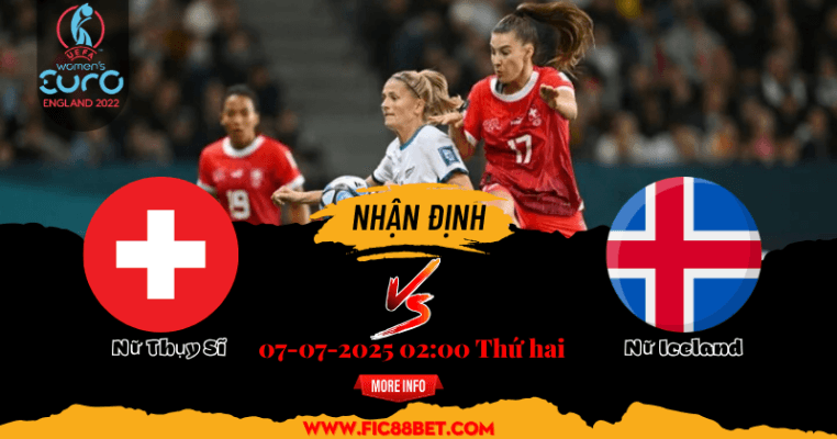 Soi kèo Nữ Thụy Sĩ vs Nữ Iceland
